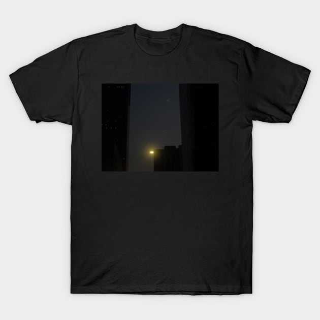 Evening Cityscape Los Angeles T-Shirt by BenjiRetroWave